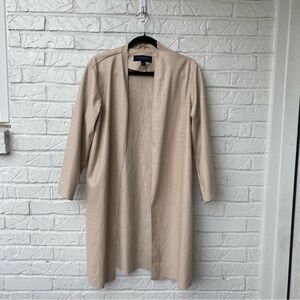 Marc New York Faux Leather Snake Skin Beige Duster Cardigan Jacket size Small